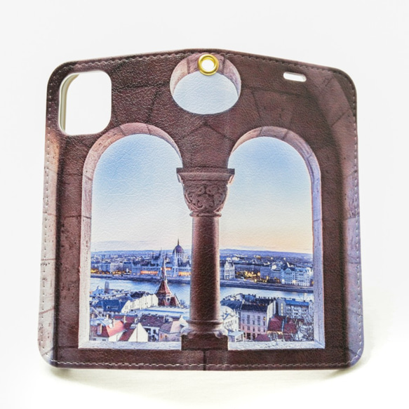 手帳型iPhoneケース　世界の絶景雑貨シリーズ　ブダペスト 2枚目の画像