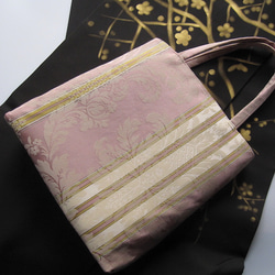 ダマスク織・手提げバッグ（イタリア製） 2枚目の画像