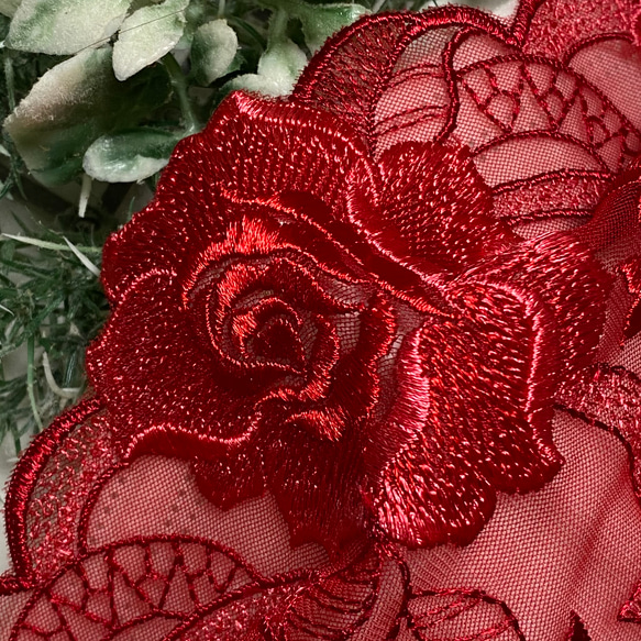 不織布マスクカバー（情熱の赤い薔薇） 3枚目の画像