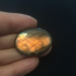 ♡ピンク‐オレンジ入り・レインボー ラブラドライト 天然石 ルース Labradorite 04 13枚目の画像