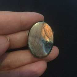 ♡ピンク‐オレンジ入り・レインボー ラブラドライト 天然石 ルース Labradorite 04 15枚目の画像