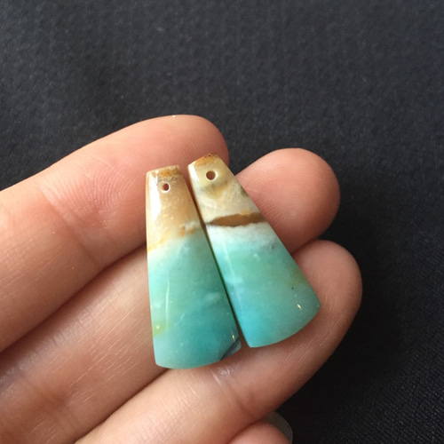 即納-96時間限定 人気希少石＊ブルーオパライズドウッド3点セット＊No