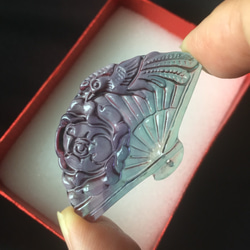 カービングルース フローライト Carving Loose 01 彫刻入り 天然石