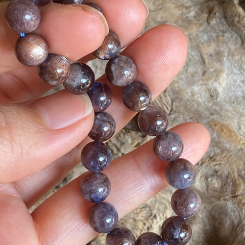 ⛄ レア☆高品質 ブラッドショットアイオライト ブレスレット