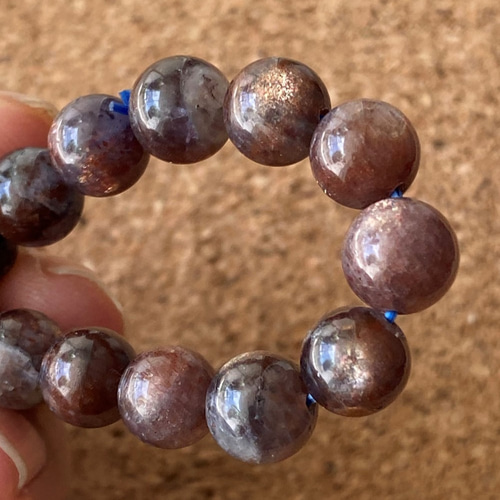 ⛄ レア☆高品質 ブラッドショットアイオライト ブレスレット