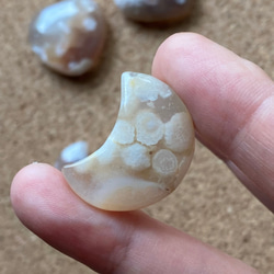 チェリーブロッサムアゲート 桜瑪瑙 03 ☽型 天然色 天然石 ルース