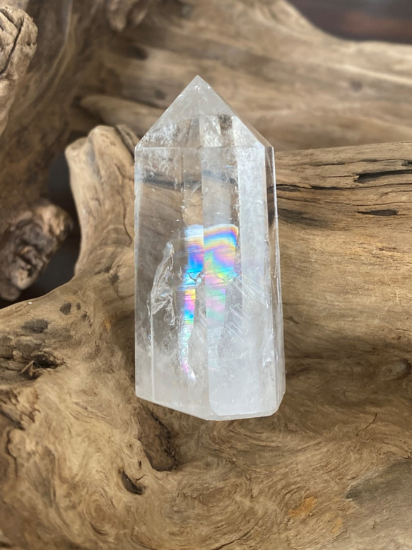 クォーツ イン クォーツ with 水晶タワー 水晶ポイント 天然石