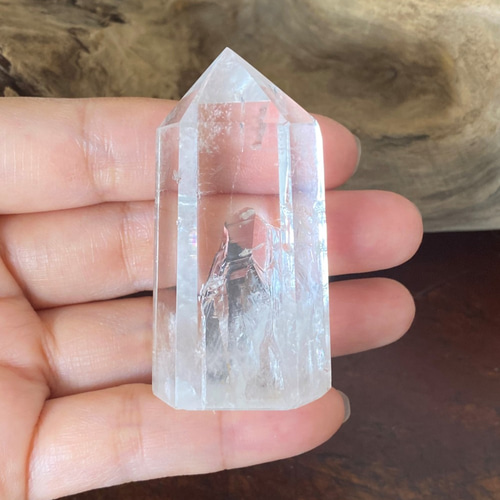 クォーツ イン クォーツ with 水晶タワー 水晶ポイント 天然石 天然石