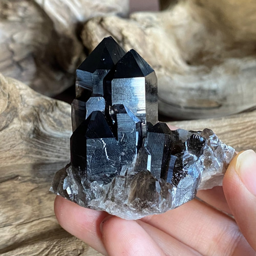 アーカンソー スモーキークォーツ クラスター 01 水晶ポイント 天然石