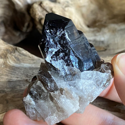 アーカンソー スモーキークォーツ クラスター 01 水晶ポイント 天然石 原石 4枚目の画像