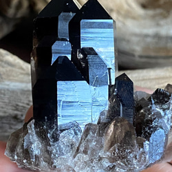 アーカンソー スモーキークォーツ クラスター 01 水晶ポイント 天然石 原石 5枚目の画像