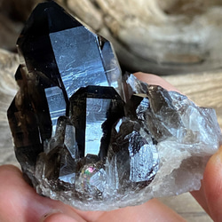 アーカンソー スモーキークォーツ クラスター 01 水晶ポイント 天然石 原石 6枚目の画像