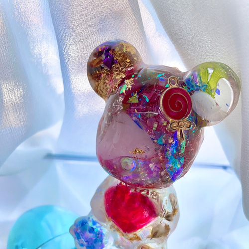 オルゴナイトクマさんキラキラブルー♡ラピスラズリ