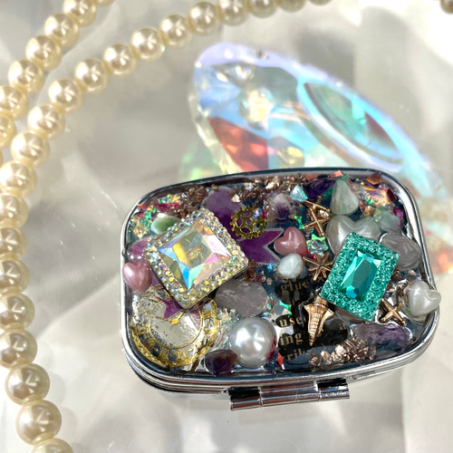 ピルケース キラキラ ジュエリーケース オルゴナイト幸せを呼ぶ