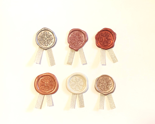 シーリングワックスシール ✩.*˚ 封蝋ステッカー リボン 8枚 211 シーリングワックスシール ✩.*˚ 封蝋ステッカー リボン 8枚 211