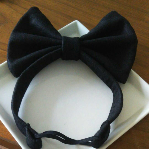ベビーから使える 黒リボンのヘアバンド 雑貨・その他 nanami1030 通販