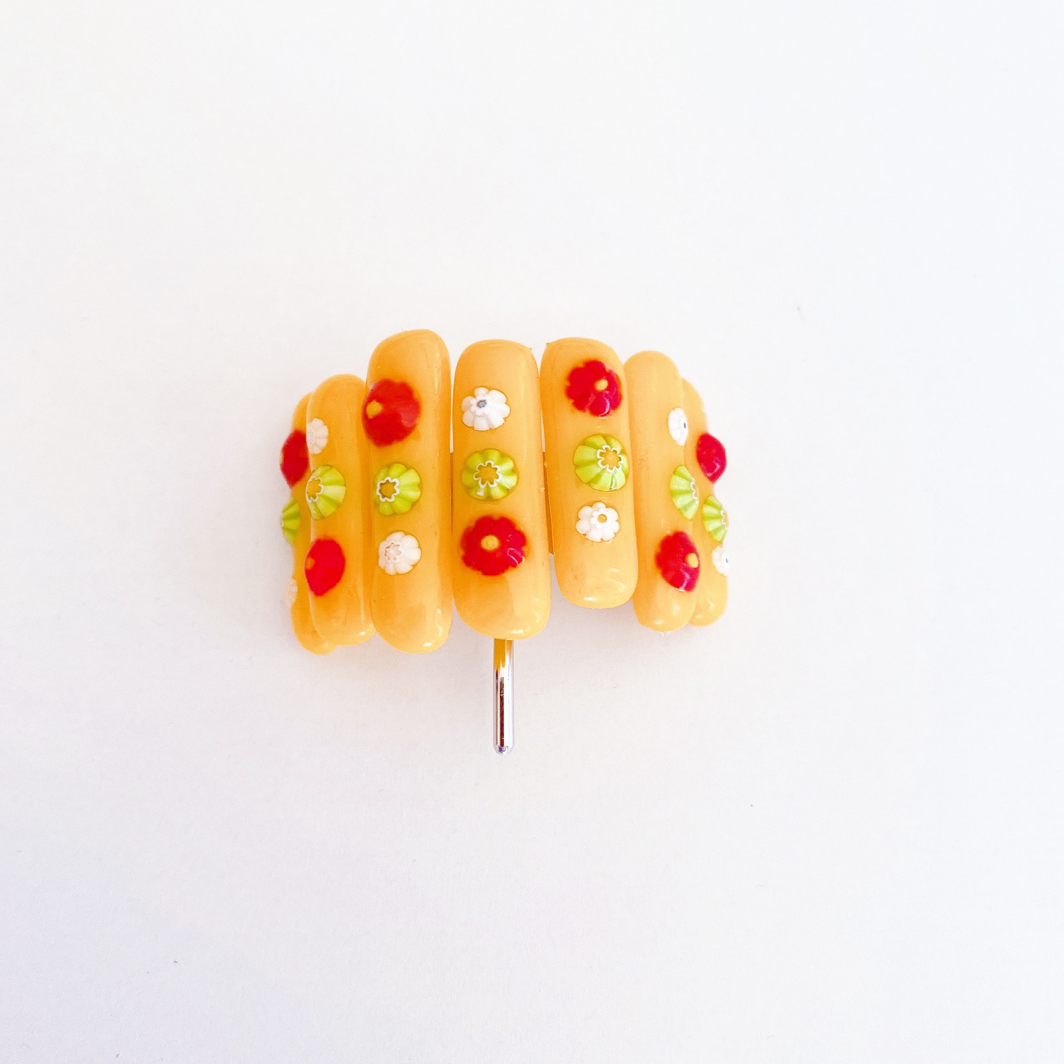 ミルフィオリのお花　ポニーフック