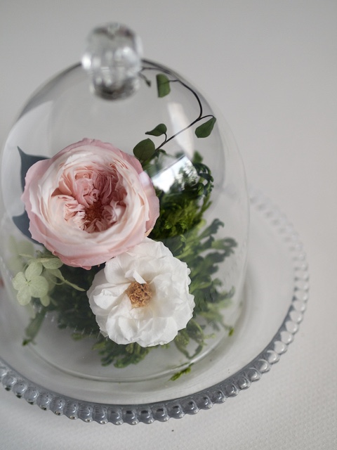 ガラスドームフラワー