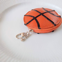 バスケットボール（牛革コインケース） 2枚目の画像