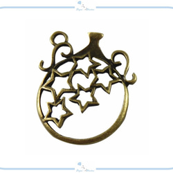 E164 チャーム アンティークゴールド 星 スター 壺 甕 ファンタジー