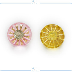 EB24 アクリル ボタン ミックス 10個セット mix ランダム デザイン ぼたん ハンドメイド 手芸 服飾 2枚目の画像