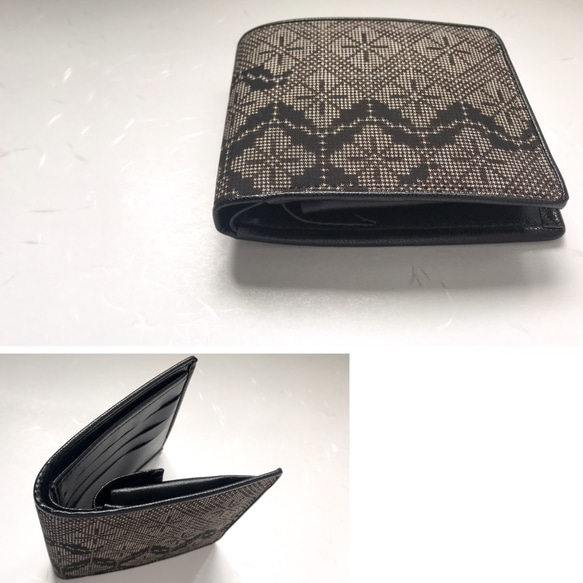 ：奄美大島紬の折財布： 7枚目の画像