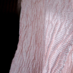 silk100%：京都丹後の織りストール：ピンク 5枚目の画像
