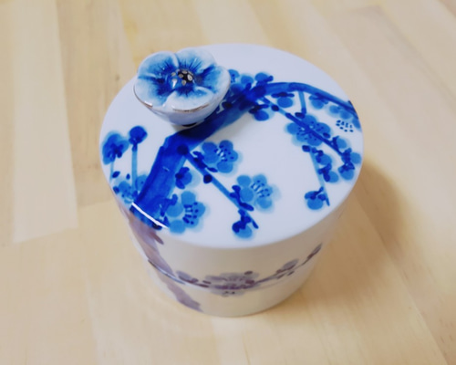 【C】ホワイトハンドモチーフ/Made in Japan /陶器製・小物入れ 0_458b2656c2546ebe03503c945f25