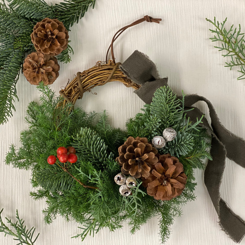 モミの木とヒバのクリスマスリース〜 リース Blume&Branch 通販