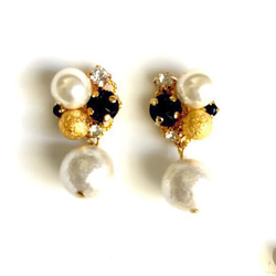 cottonpearl×bijou 大人可愛いイヤリング ピアス 2枚目の画像