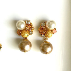 cottonpearl×bijou 大人可愛いイヤリング ピアス 3枚目の画像