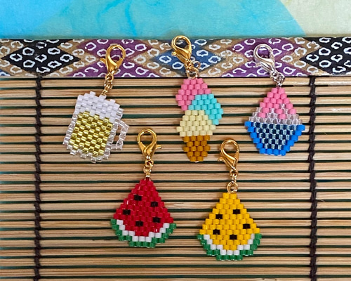 夏色マスクチャーム ピアス イヤリング ⭐️⭐️ハンドメイド 0_abaf7c0f2bbba009381ff69366f7