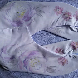 牡丹と桜の足袋(手描き) 2枚目の画像
