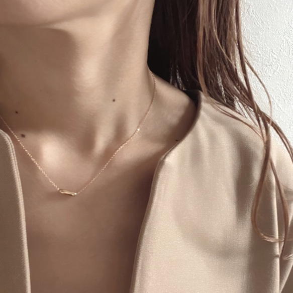 14kgf Gold Bead Necklace 2枚目の画像