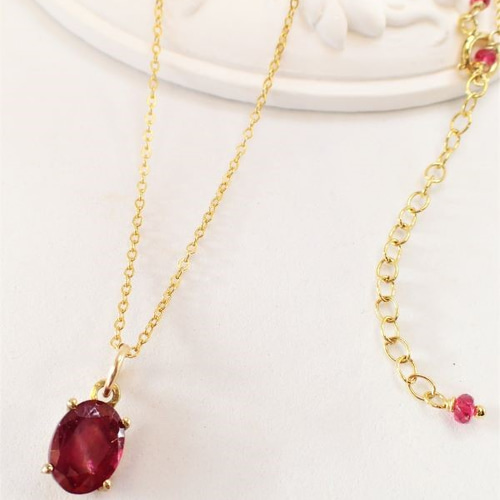 Kgf14 宝石ルース ウォーターオパール & ルビー ペンダントトップ