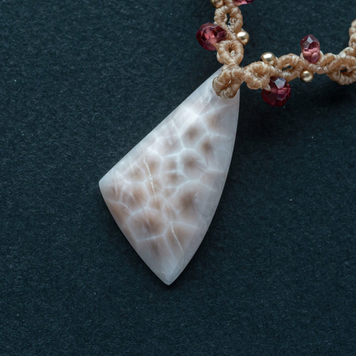 おみど様✴︎レッドヘマタイト✴︎コッパーアマゾナイト✴︎マクラメネックレス ピンクオパールコッパーアマゾナイト ペンダントトップ シルバー