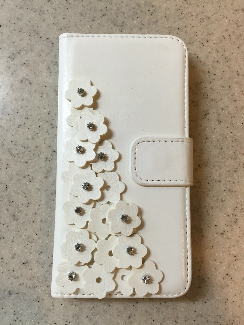 レザーフラワーiPhone6/6手帳型ケース