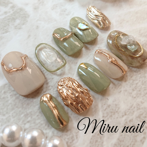 ピスタチオニュアンスネイル ネイルチップ（つけ爪） Miru nail 通販