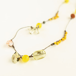 Yellow pop color necklace 1枚目の画像