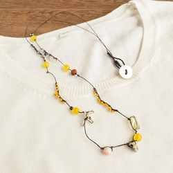 Yellow pop color necklace 2枚目の画像