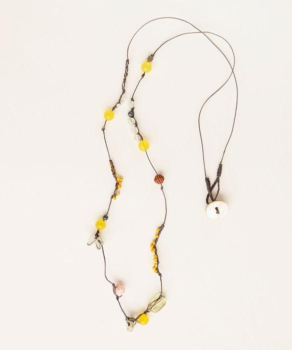Yellow pop color necklace 4枚目の画像