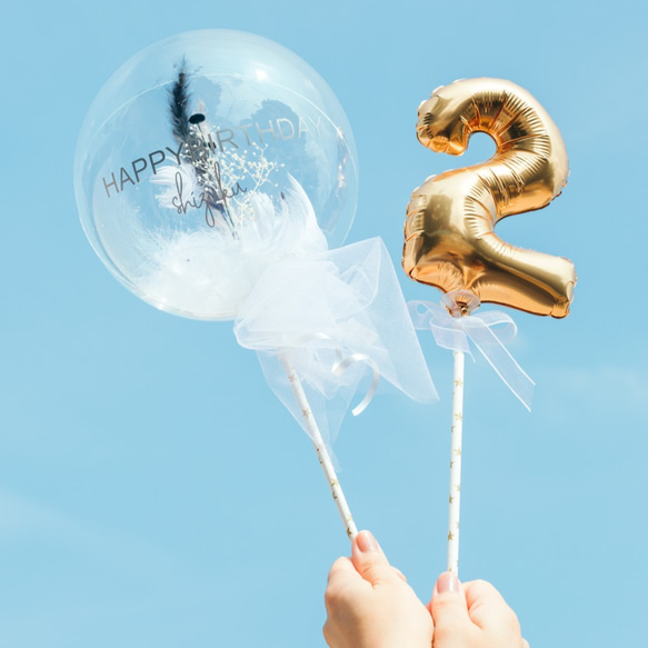 お誕生日 スティックバルーン2本set　100days Birthday 3枚目の画像