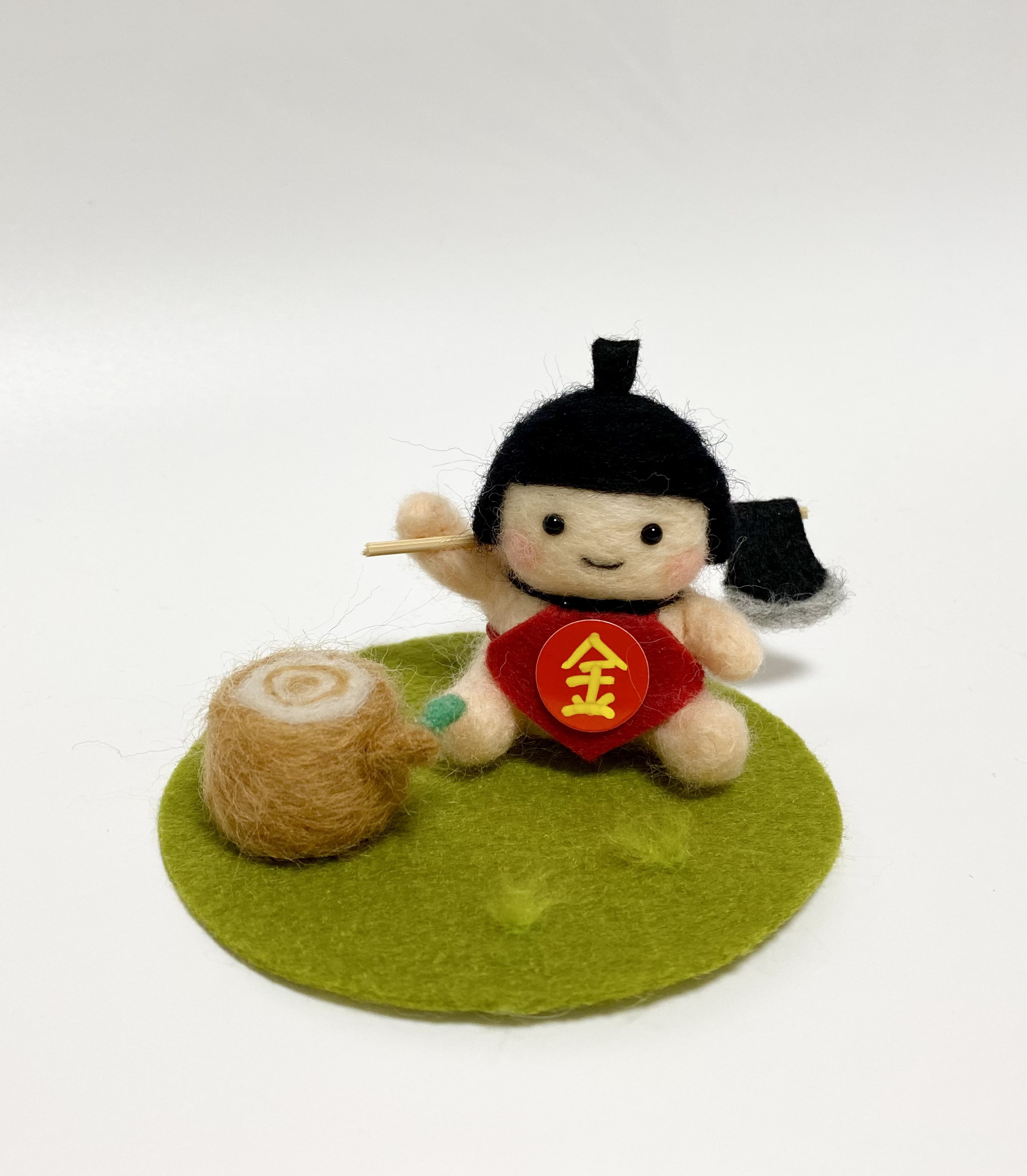 【あす楽対応】 受注制作】子供の日 羊毛フェルト 羊毛フェルト 金太郎セット 羊毛フェルト