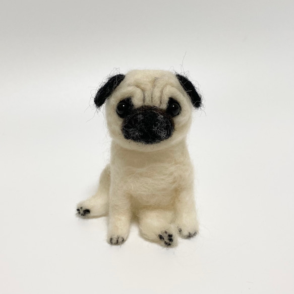 パグ 犬 羊毛フェルト ハンドメイド 羊毛フェルト koyuki 通販｜Creema 