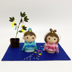 専用ページ　七夕作品 笹飾り持ったパンダちゃん　羊毛フェルト 専用ページ 七夕作品 笹飾り持ったパンダちゃん 羊毛フェルト
