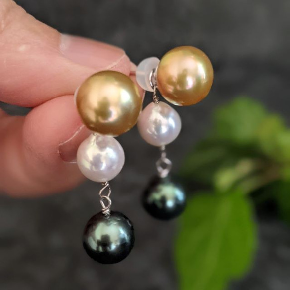 enwsp 南洋真珠 フックタイプピアス 約1.5cm K18YG 南洋白蝶真珠フックピアス（KR41012） | KAWABE JEWELRY