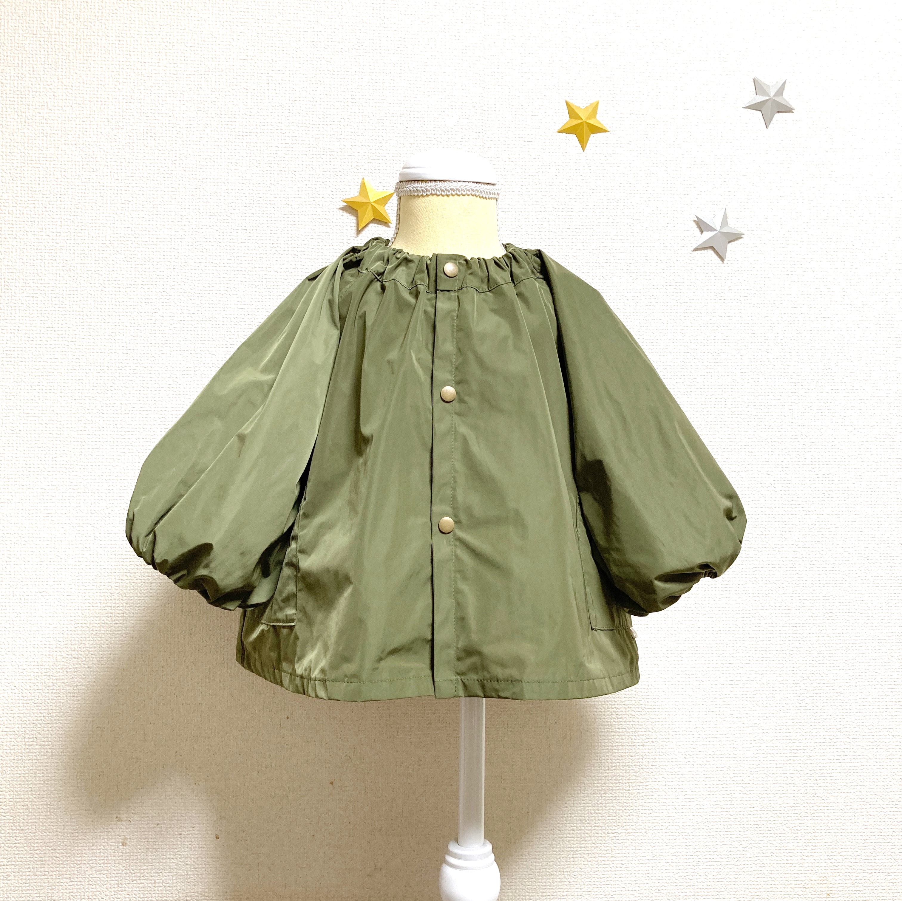 タウン&プレイウェア　【メモリー】スモックジャンパー　ベビーサイズ　 Grassgreen
