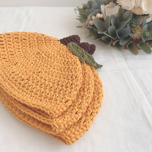 どんぐり帽子 ゆず コットン100% 帽子(ベビー・キッズ) handmade  