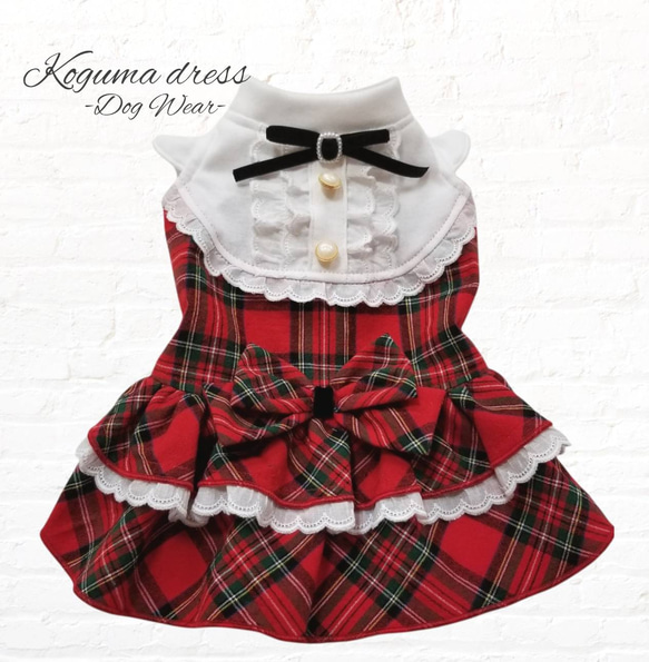 再販×④【シャルロットワンピース】Koguma-dress・犬服 1枚目の画像