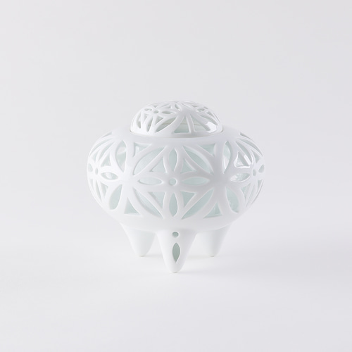 白磁七宝透かし彫り香炉 その他インテリア雑貨 市川冬山窯 通販